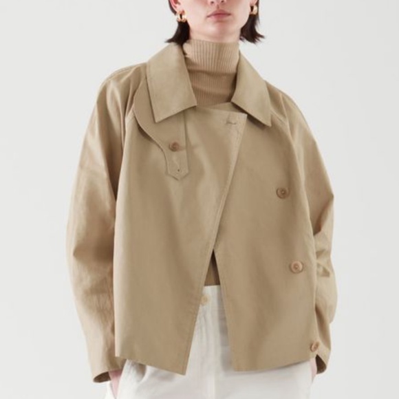 COS Jackets & Blazers - COS Chic Crop Trench in 100% Linen Sz US 2 S/M NEW